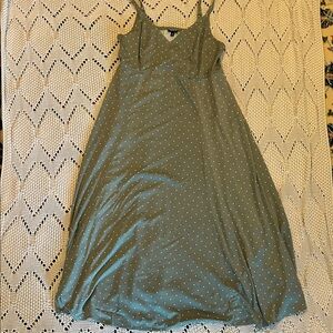 Torrid Sage Green Polka Dot Midi Dress Sz 1X NWOT